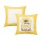 Faux Bleach Pillow Cover Yellow