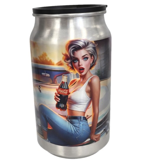 Sublimation Tin Cola Can SILVER 16oz