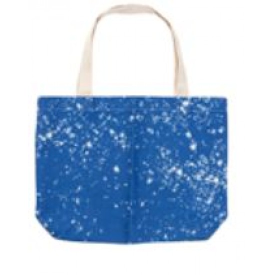 TD-HBD3548BL DyecraftDirect Blank Faux Bleach Poly-Linen Totebag Blue