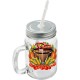  sublimation drinkable 12oz Mason Jar Clear with lid and straw ( BM12C  ) FL-8