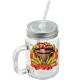  sublimation drinkable 12oz Mason Jar Clear with lid and straw ( BM12C  ) FL-8