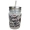 sublimation drinkable 12oz Mason Jar Clear with lid and straw