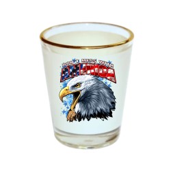 Sublimation Shot Glass Gold Rim 1.5oz 12 P/C  Sublimation Shot Glass Gold Rim 1.5oz 12 P/C