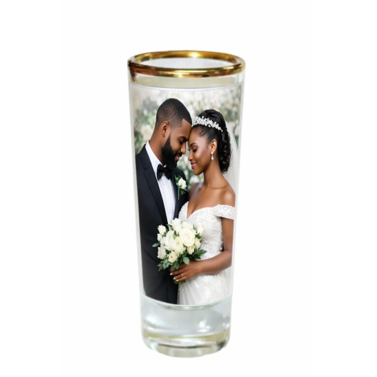 Sublimation 3oz Shot Glass Mug with Gold Rim 12 P/C (BN16)