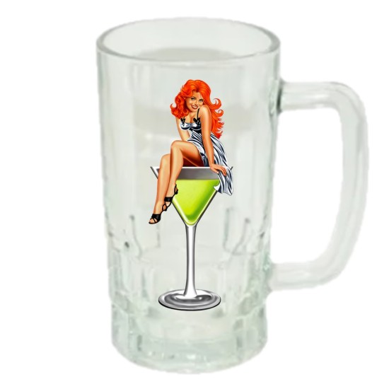 Clear Glass Sublimation Beer Stein 20oz (GMUG-B20 )  FL-7