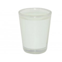 1.5oz Shot Glass Mug with White Patch 12 P/C  1.5oz Shot Glass Mug with White Patch 12 P/C