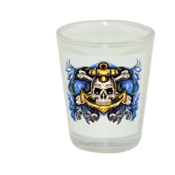 1.5oz Shot Glass Mug with White Patch 12 P/C  1.5oz Shot Glass Mug with White Patch 12 P/C