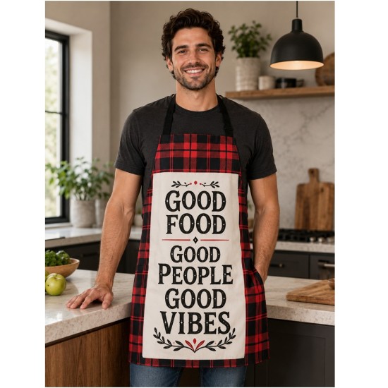 Buffalo Plaid Sublimation Blank Linen Apron (BPWQ)