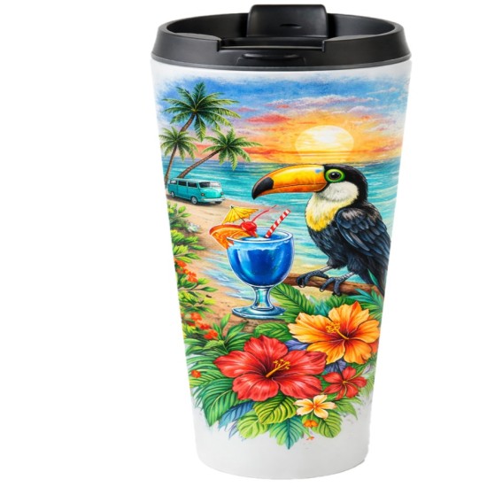 16oz Stainless Steel Tumbler – White (BW20W)