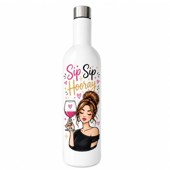 Sublimation 25oz Stainless Steel Wine Bottle White (BW26W-750)