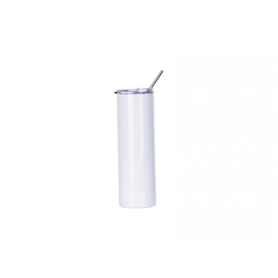 30ozWhite Stainless Steel Skinny Tumbler