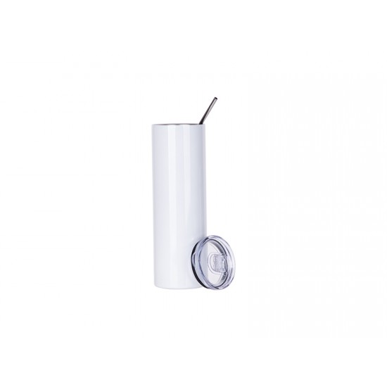 30ozWhite Stainless Steel Skinny Tumbler