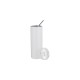 20oz/600ml Stainless Steel Skinny Tumbler with Straw & Lid (White) (BW34W-600) FL-11