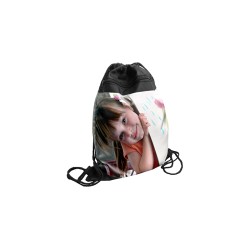 Drawstring Backpack Black Polyester K-5 Drawstring Backpack Black Polyester K-5