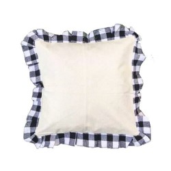 Linen Double-Sided Buffalo Plaid Pillow White/Black Linen Double-Sided Buffalo Plaid Pillow White/Black