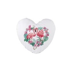Heart Sequin Pillow Cover Champagne w/ White Heart Sequin Pillow Cover Champagne w/ White