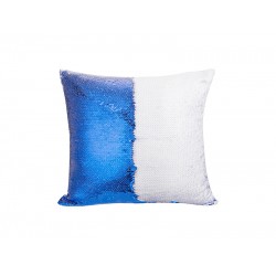 Sequin Sublimation Pillow Cover Dark Blue/White Sequin Sublimation Pillow Cover Dark Blue/White