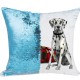 Flip Sequin Double-Sided Pillow Cover (Light Blue/White) (BZLP4040LB-W) J-9