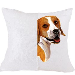 Flip Sequin Double-Sided Pillow Cover White/White Flip Sequin Double-Sided Pillow Cover White/White
