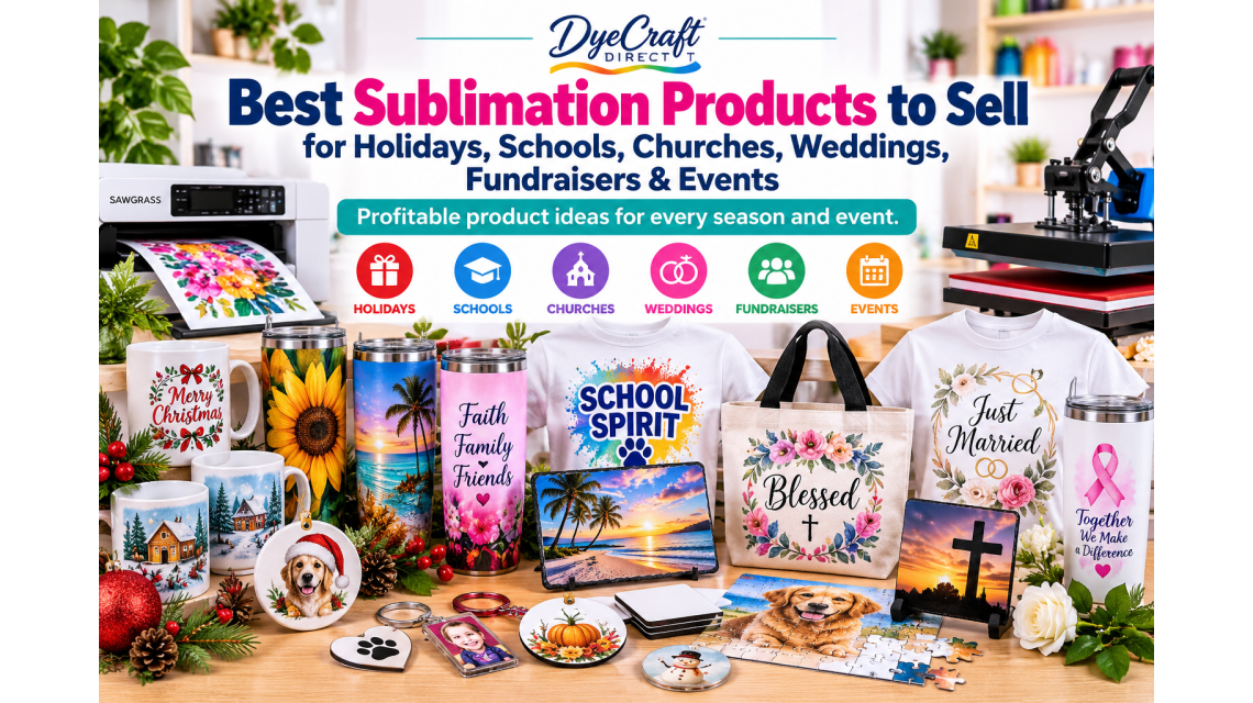 Best Sublimation Products to Sell for Holidays, Schools, Churches, Weddings, Fundraisers & Events
