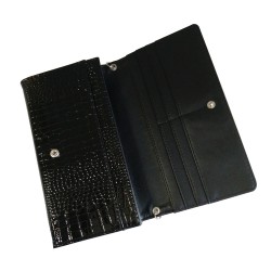 Sublimation PU Leather Eel Skin Clutch Bag Black Sublimation PU Leather Eel Skin Clutch Bag Black
