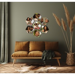 4931 Chromaluxe Hexagon Sublimation Wall Tile Mount