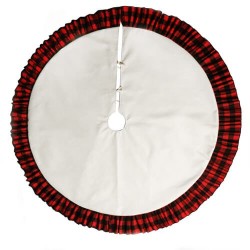 SUBLIMATION CHRISTMAS Buffalo Plaid TREE SKIRT RED/BLACK SUBLIMATION CHRISTMAS Buffalo Plaid TREE SKIRT RED/BLACK