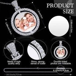 Silver 360° spinning rhinestone necklace Silver 360° spinning rhinestone necklace