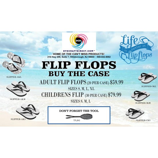 DyeCraft Direct Flip Flops Case Adult Small DyeCraft Direct Flip Flops Case Adult Small