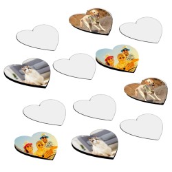 DYECRAFTDIRECT MDF Sublimation Heart Magnet Blanks 