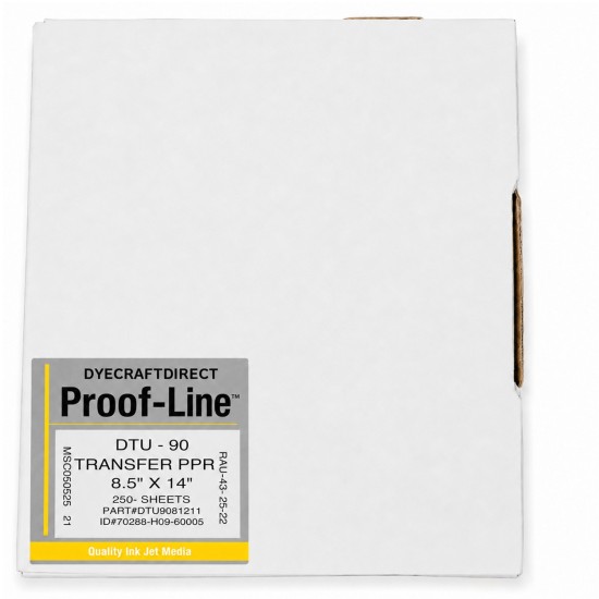 Proof Line DTU-90 Sublimation Paper 8.5" x 14" – 250 Sheets