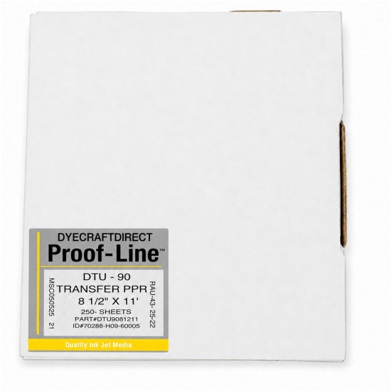 Proof Line DTU-90 Transfer Paper 8.5" x 11" – 250 Sheets