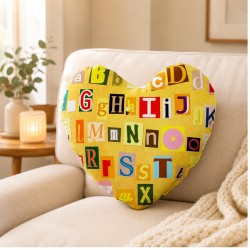 Pillow Cover Double Sided Heart Polyester 16" (E-BZ06)