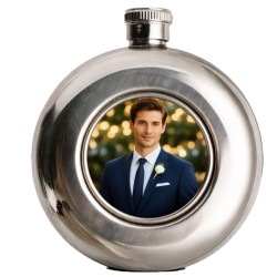 Mini Round Hip Flask 5OZ with Aluminum Insert