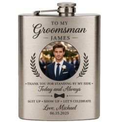 Sublimation Stainless 8oz Steel ask 3.5 x.9x5.62