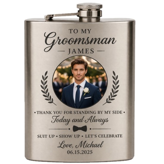 Sublimation Stainless 8oz Steel ask 3.5 x.9x5.62