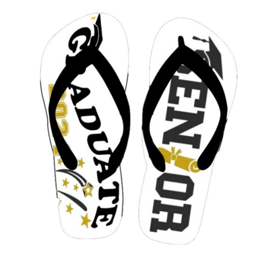 Adult Flip Flops Black XL-Large