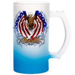 16oz Gradient Frosted Beer Mug Blue 16oz Gradient Frosted Beer Mug Blue