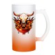  16oz Gradient Color Frosted Drinking Glass Beer Mug  ( ORANGE ) GBDC16O   (FL-7)