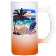  16oz Gradient Color Frosted Drinking Glass Beer Mug  ( ORANGE ) GBDC16O   (FL-7)