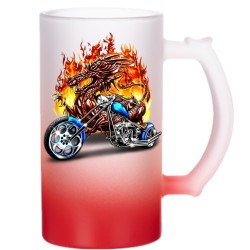 16oz Gradient Frosted Beer Mug Red 16oz Gradient Frosted Beer Mug Red
