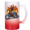 16oz Gradient Frosted Beer Mug Red