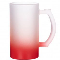 16oz Gradient Frosted Beer Mug Red 16oz Gradient Frosted Beer Mug Red