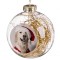 Clear Sublimation Christmas Ball Ornament Gold