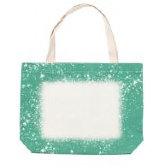 TD-HBD3548GR DyecraftDirect Blank Faux Bleach Poly-Linen Totebag Green