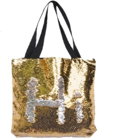 Sequin Double Layer Tote Bag (Gold/Silver) (HDB13G) J-8 