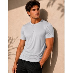 Heather Gray Performance Polyester T-Shirt (2XL)