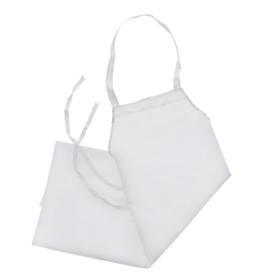 100% White Polyester Adult 2 Pocket Apron 19" X 29" 6 pieces per pack (405) J-5