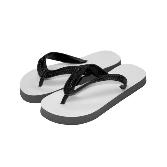 Child Flip Flops Black Medium  I-8