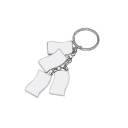 Sublimation Keychain with Four Flags Sublimation Keychain with Four Flags